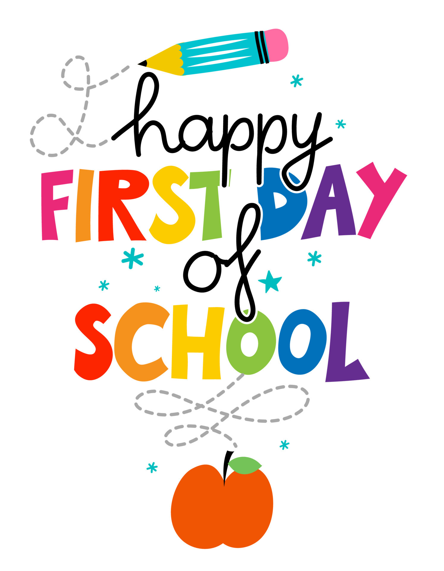Happy First Day Of School Typography Design Good For Clothes Gift Sets Photos Or Motivation Posters Welcome Back To School Sign Vector 
